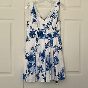 Francesca’s Blue and White Floral Dress